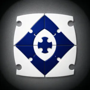 Round Shiny Police Station Button Icon