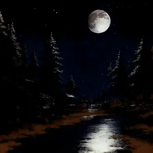 Starry Night Sky Over Earth