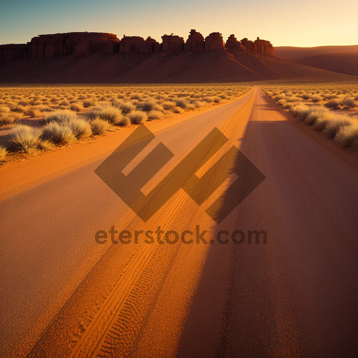 Picture of Dramatic Dunes: Sun-kissed Desert Landscape