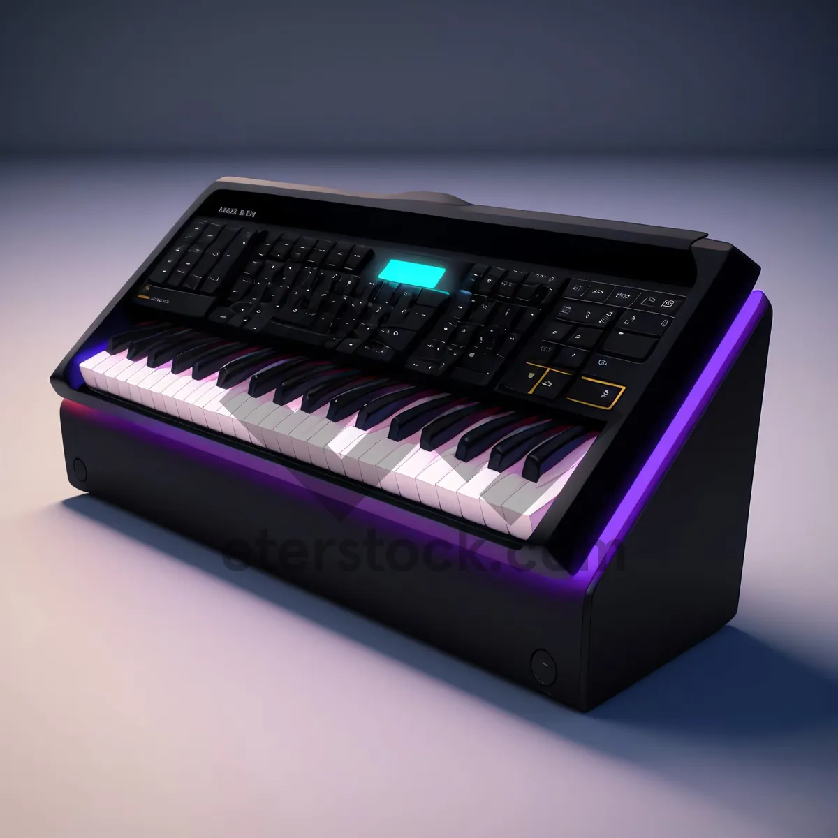 Picture of Black Electronic Keyboard Device: Business Technology Equipment