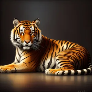 Striped Jungle Predator: Tiger Cat in Wildlife