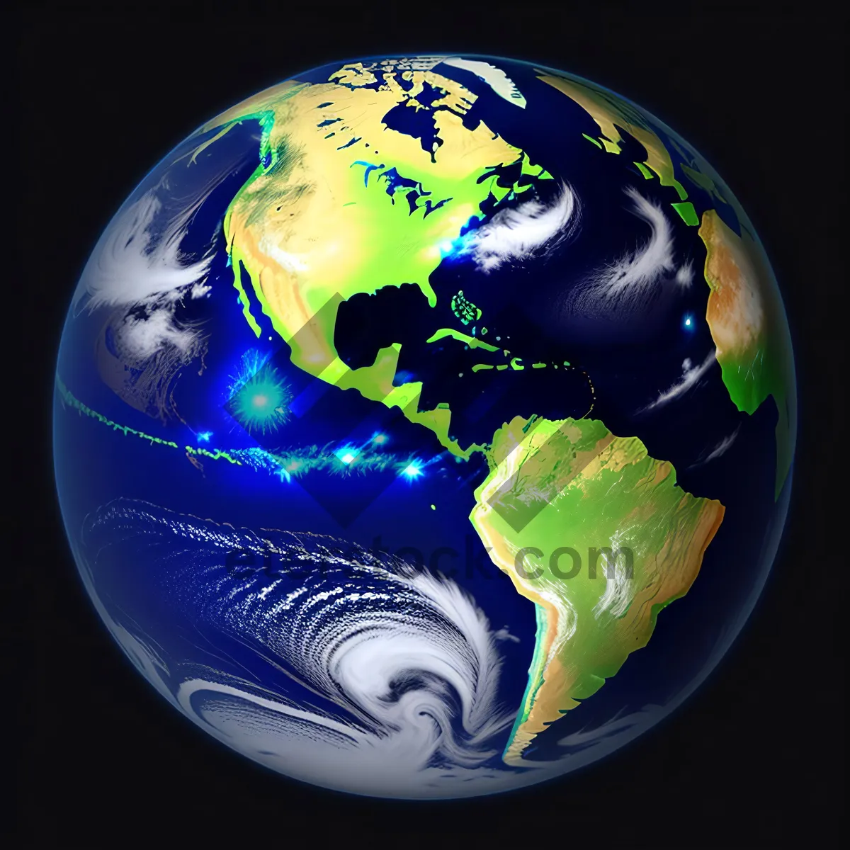 Picture of Global Earth Map - Celestial Cartography in 3D