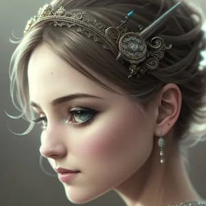 Royal Elegance: Sensual Crown Jewels Portrait