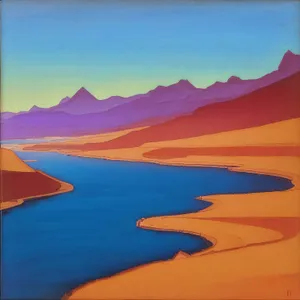 Serene Sunset Over Ocean's Horizon