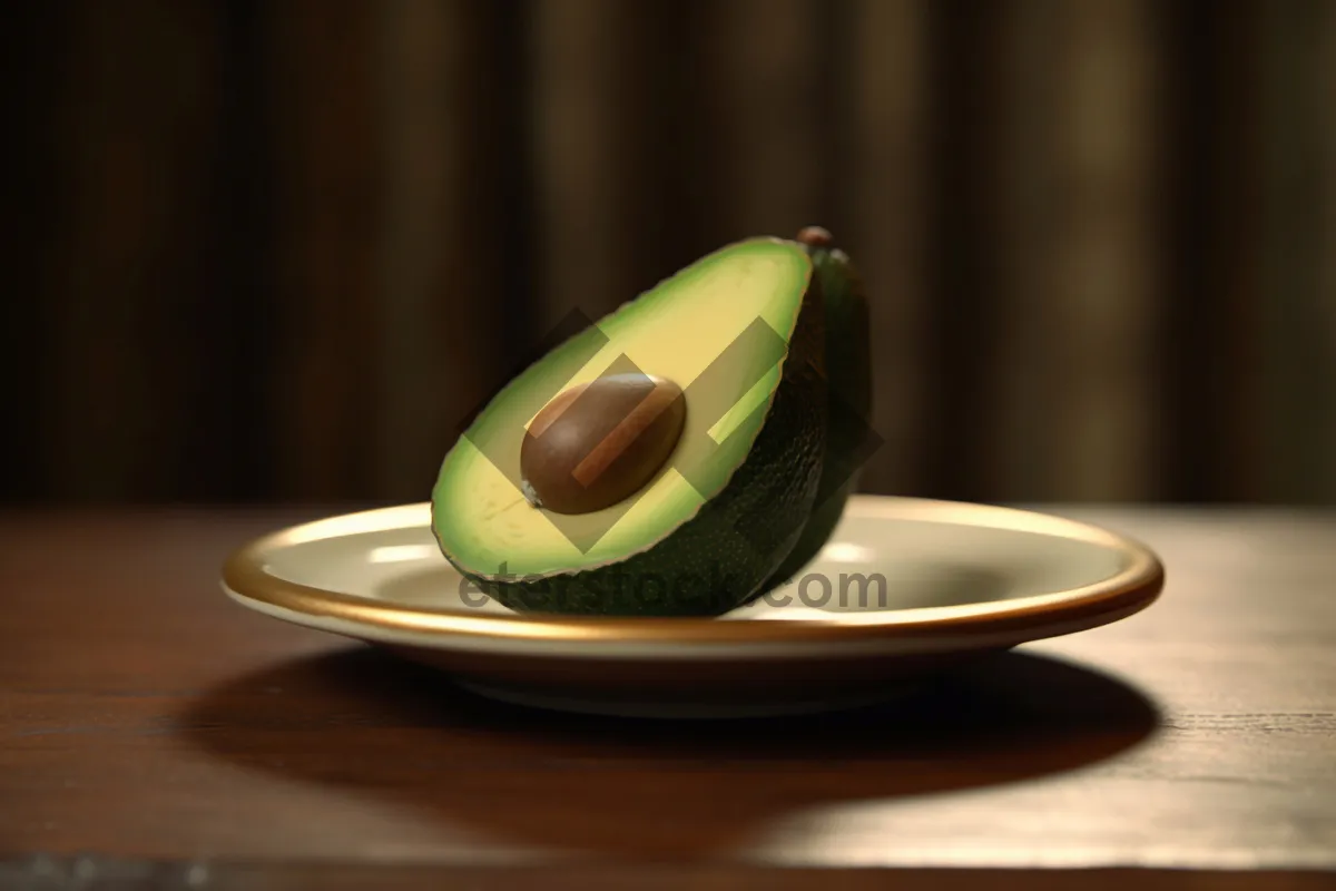 Picture of Gourmet breakfast plate with avocado and espresso.