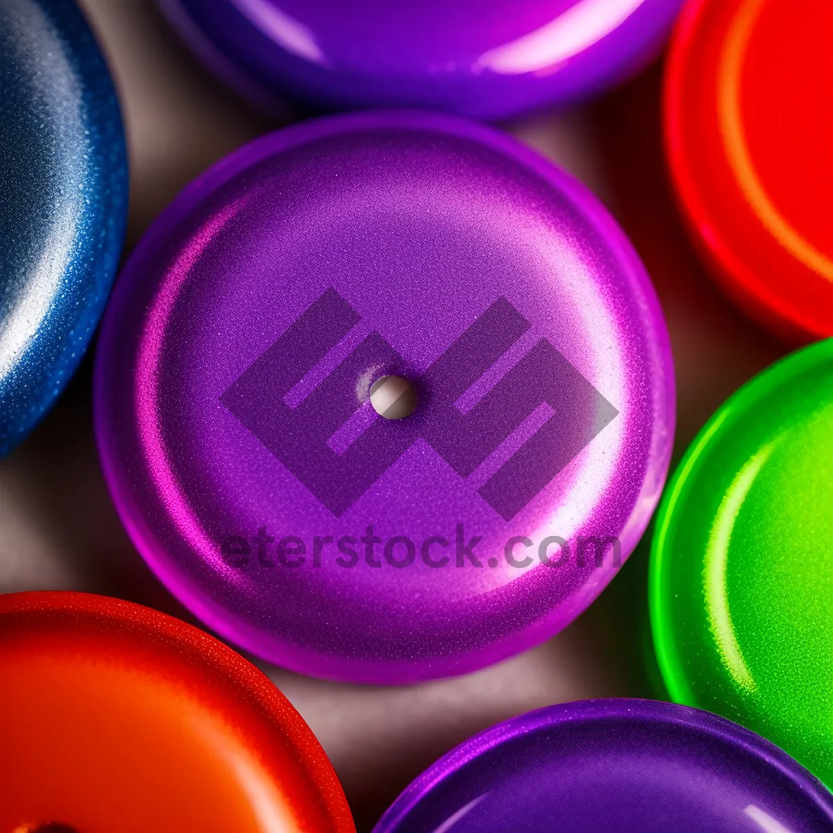 Picture of Vibrant Yellow Glass Circle Button Design