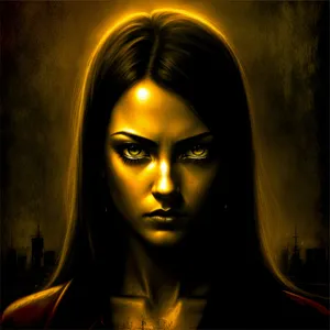 Enchanting Dark Beauty with Mesmerizing Eyes
