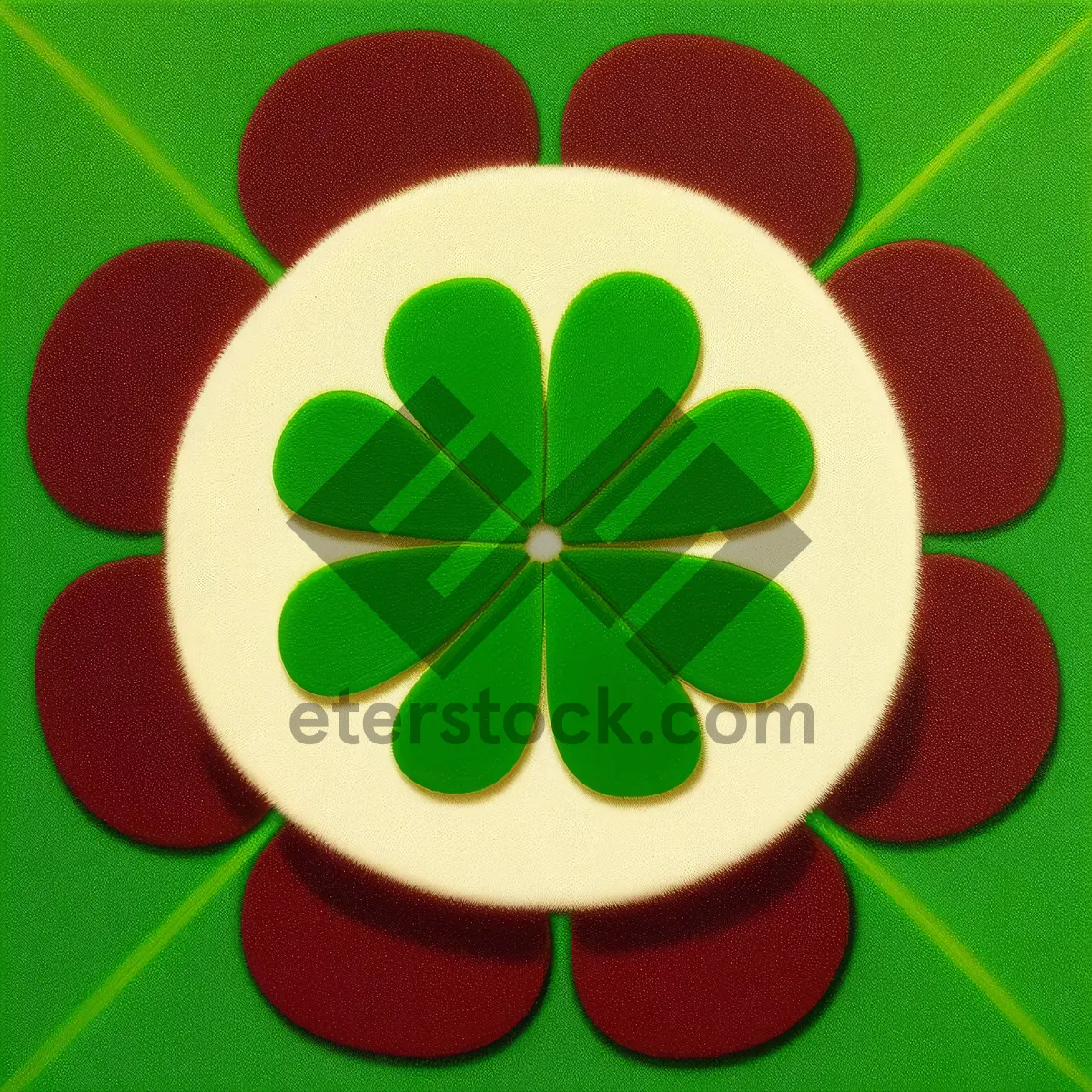 Picture of Vibrant Clover Thumbtack Design with Decorative Colors.