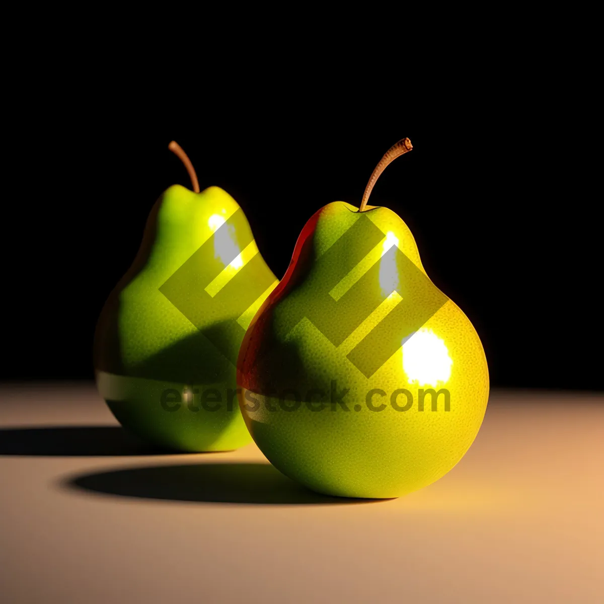 Picture of Fresh and Healthy Apple Slices with Candle