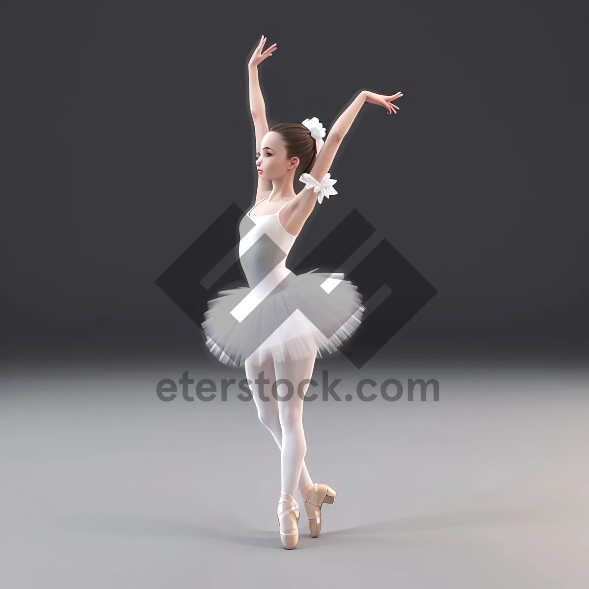 Picture of Elegant ballet performer in mid-air jump