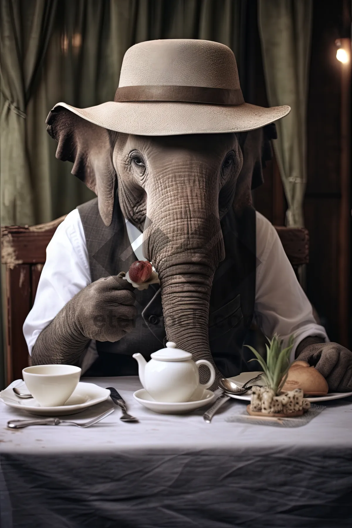 Picture of Morning breakfast with coffee on the table.