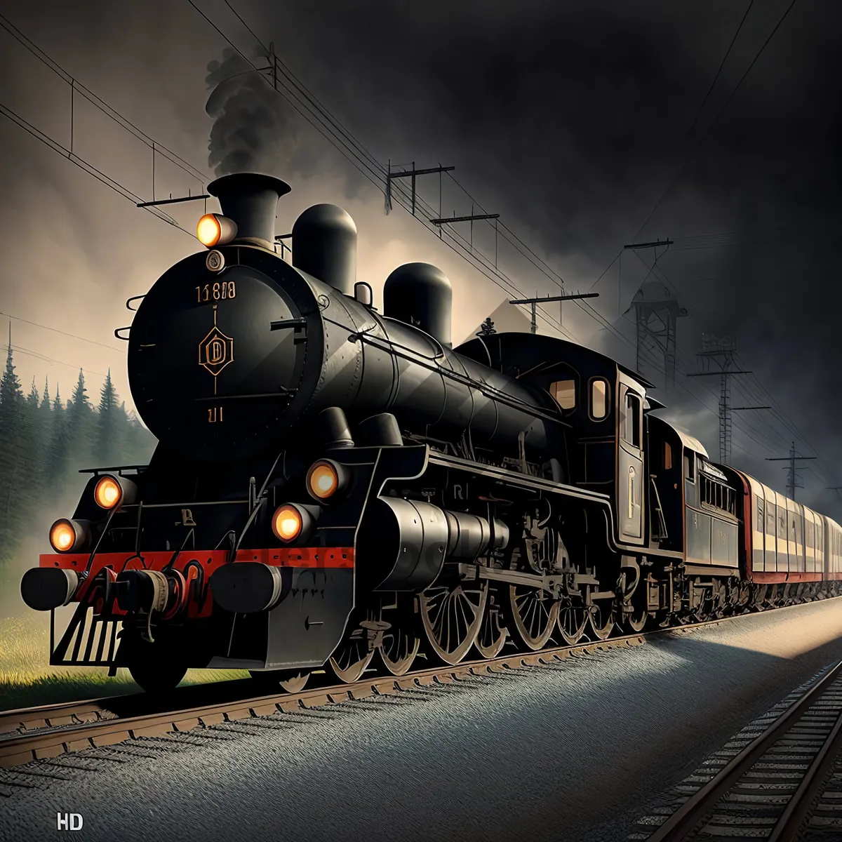 Picture of Vintage Steam Locomotive: A Powerful Ride Through Time