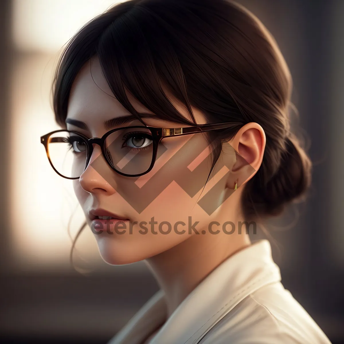 Picture of Smiling Businesswoman with Telephone Headset