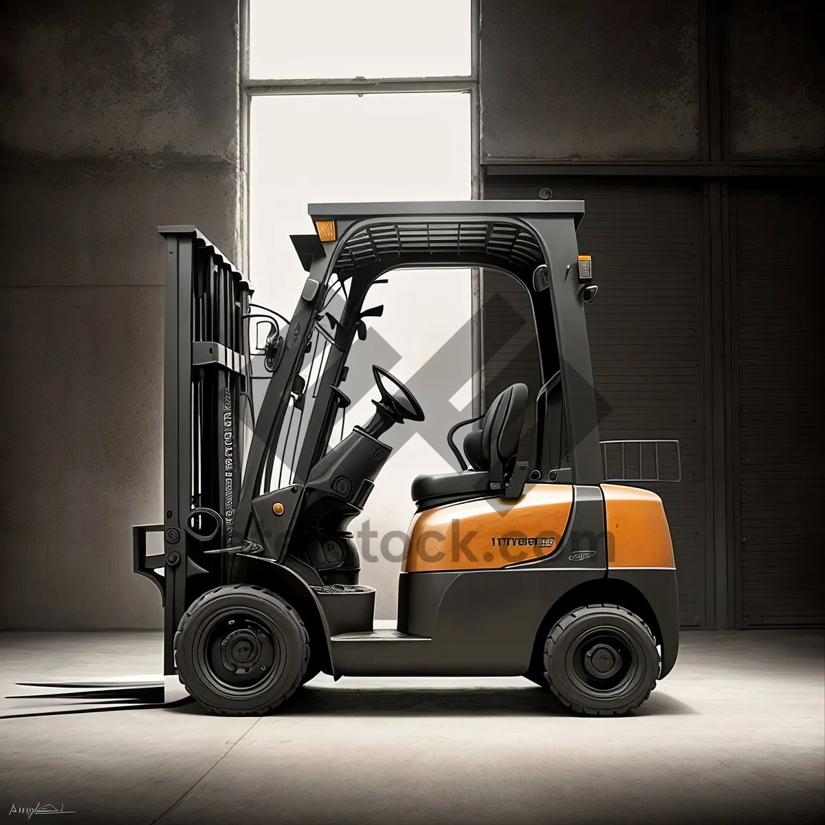 Picture of Heavy Duty Forklift in Industrial Construction Site