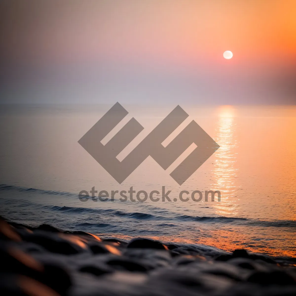 Picture of Tropical Sunset Reflection on Golden Beach