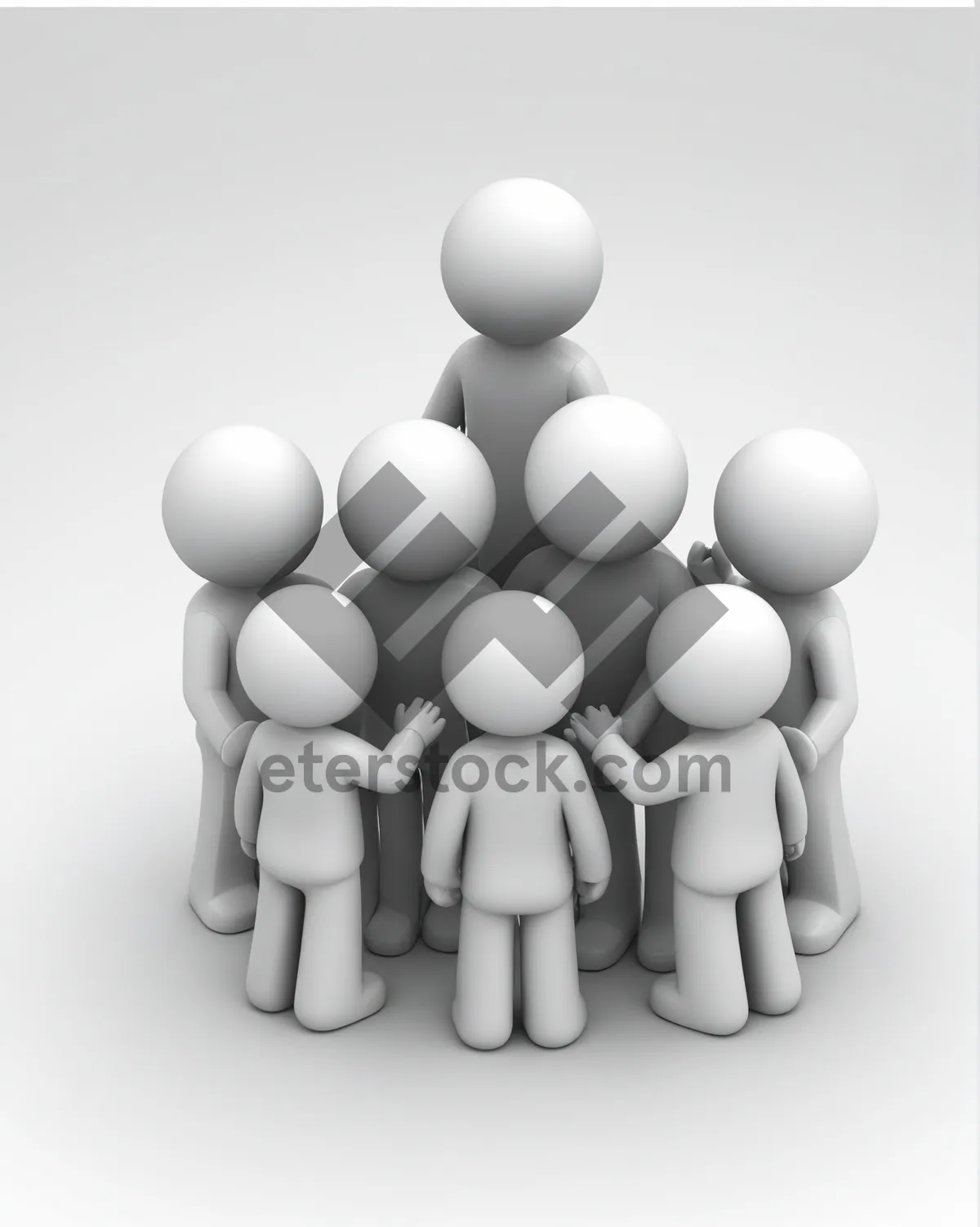 Picture of 3D Businessman Symbol Render Figure Human Born concept