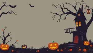 Silhouette Moon Celebration Decoration Background