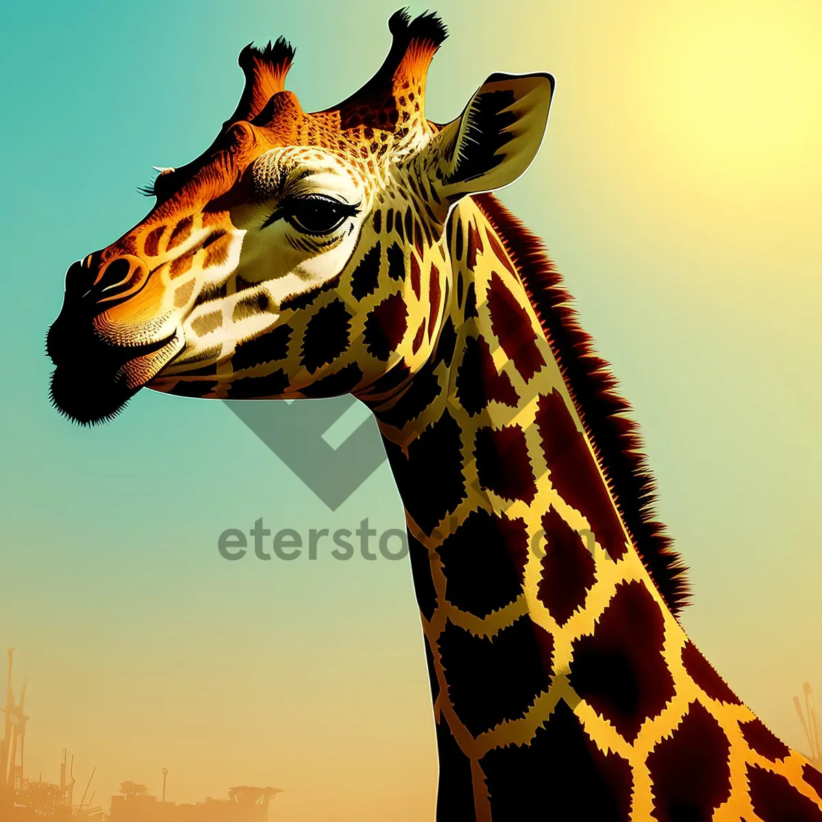 Picture of Majestic Giraffe in the African Savanna