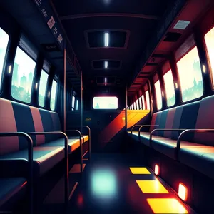 Urban Metro Train Rush in Motion
