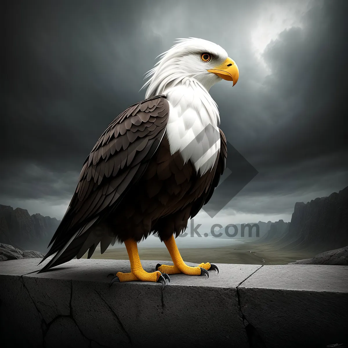 Picture of Bold Bald Eagle Soaring Through Skies