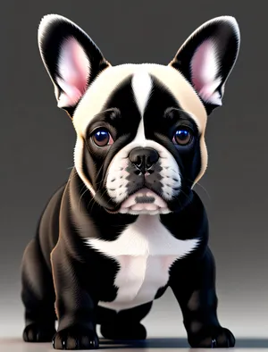 Wrinkled Bulldog Terrier: Adorable Canine Portrait