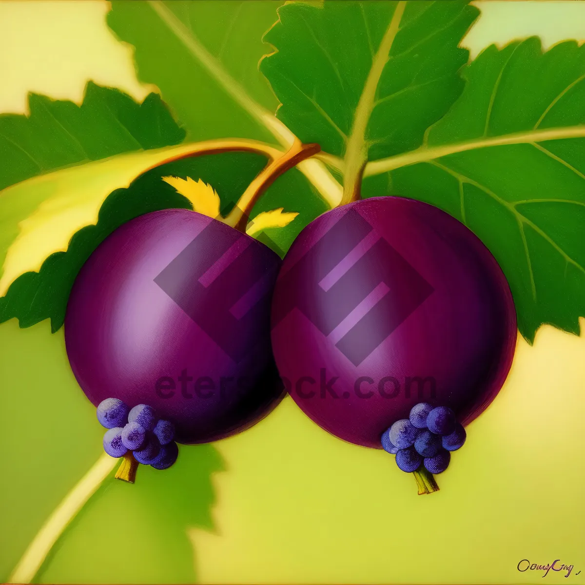 Picture of Elegant Celebration: Artful Design with Grape and Currant Accents