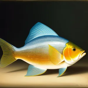 Vibrant Orange Goldfish Swimming in Aquarium