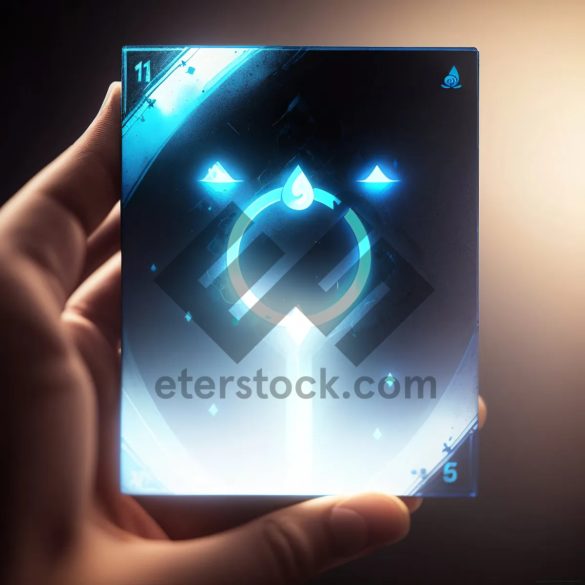 Picture of Modern 3D Glass Icon Set with Bright Reflection