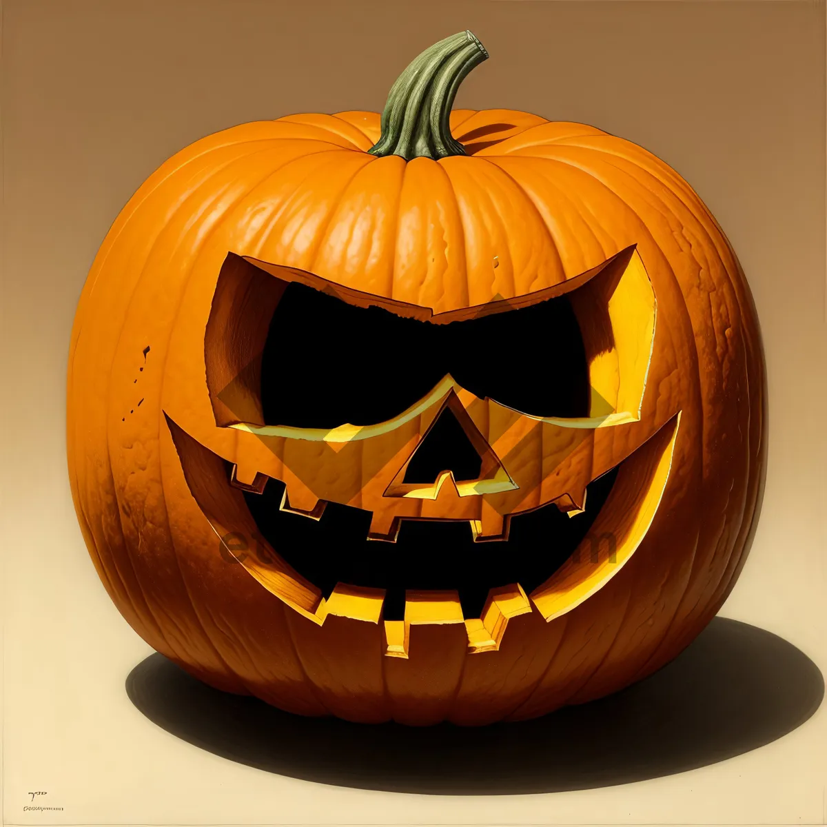 Picture of Spooky Pumpkin Lantern - Fall Harvest Decoration