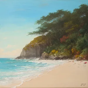 Sunny Cliffside Waves at Turquoise Beach