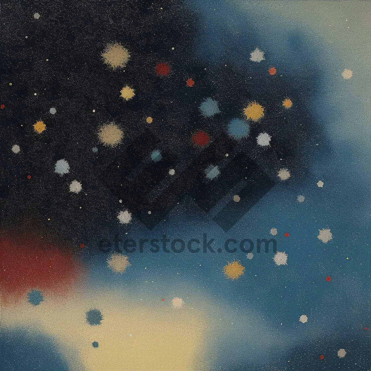 Picture of Shiny Starry Night Sky Reflection on Glass Container