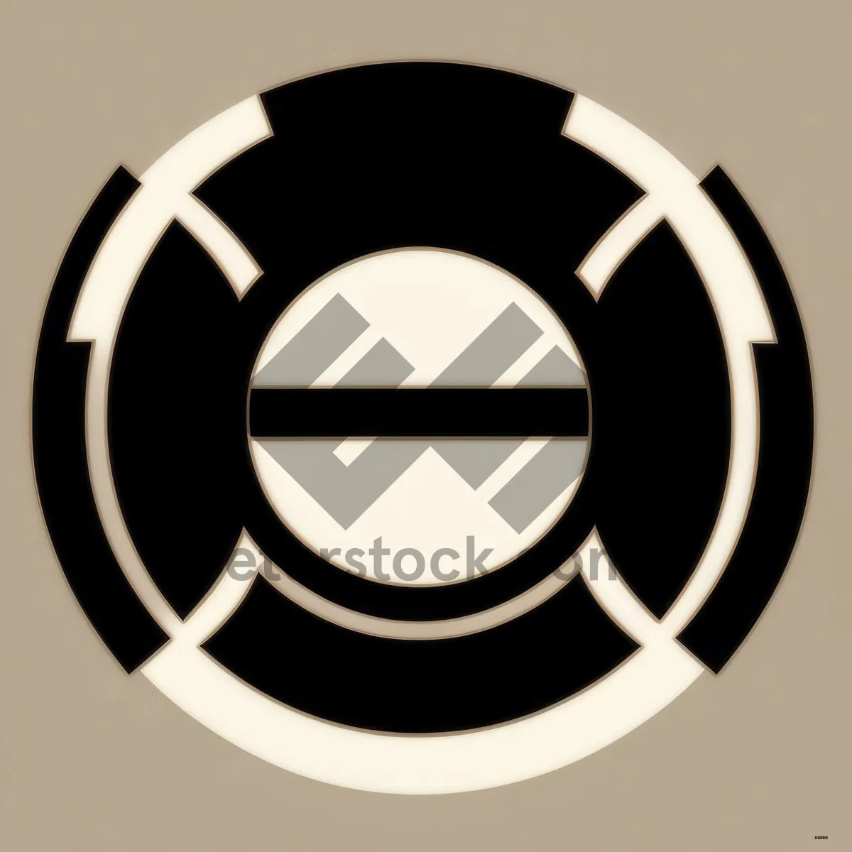 Picture of Black 3D Metal Circle Computer Icon