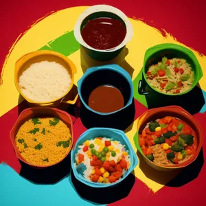 Healthy Gourmet Vegetable Bowl with Fresh Sauce