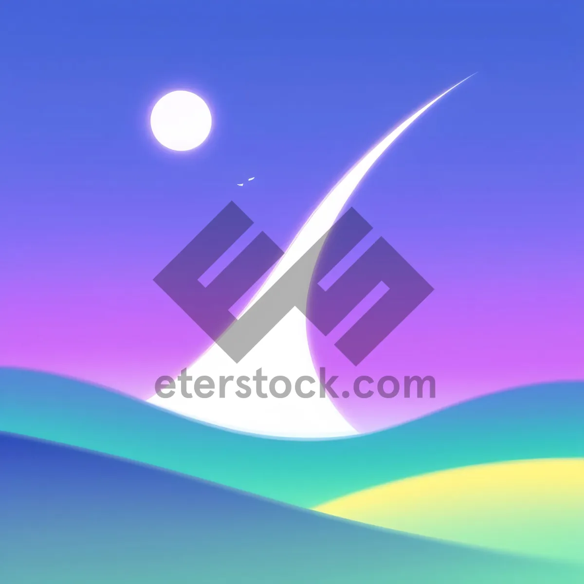 Picture of Vibrant Digital Art: Futuristic Gradient Lightning