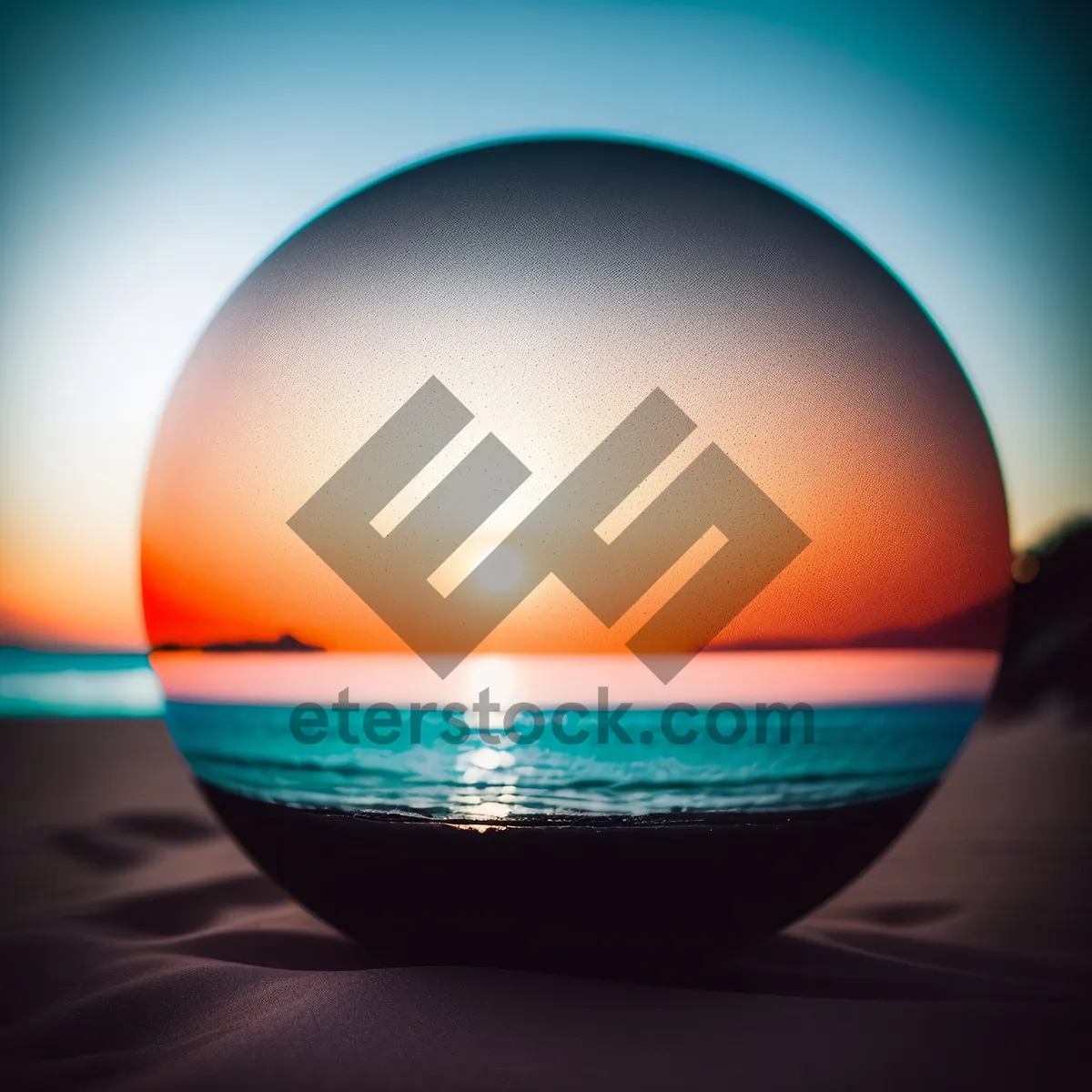 Picture of Shiny Glass Sphere Icon with Reflection