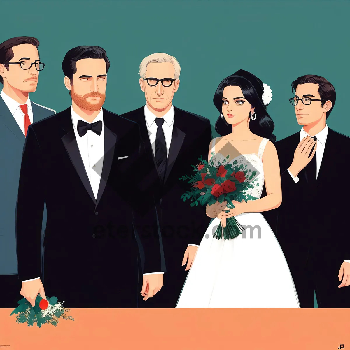 Picture of Successful Businessman Leading Corporate Team Meeting in Office