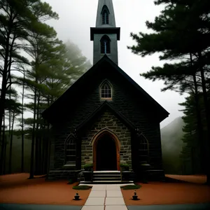 Historic Church Bell Tower with Cross