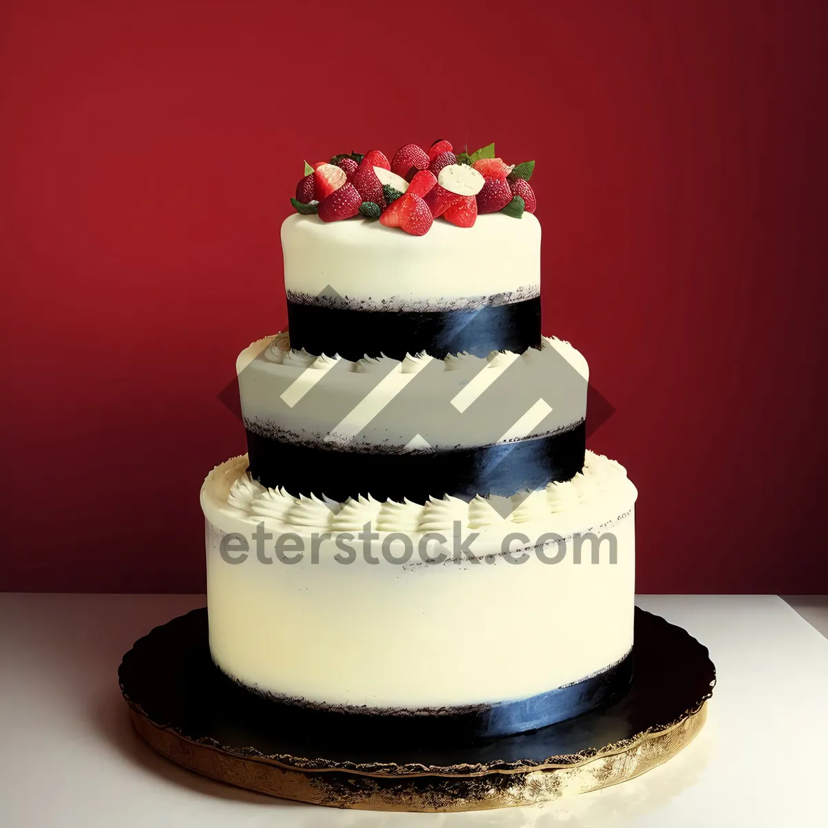 Picture of Delicious Polka Dot Cake: A Sweet Pastry with Beautiful Design