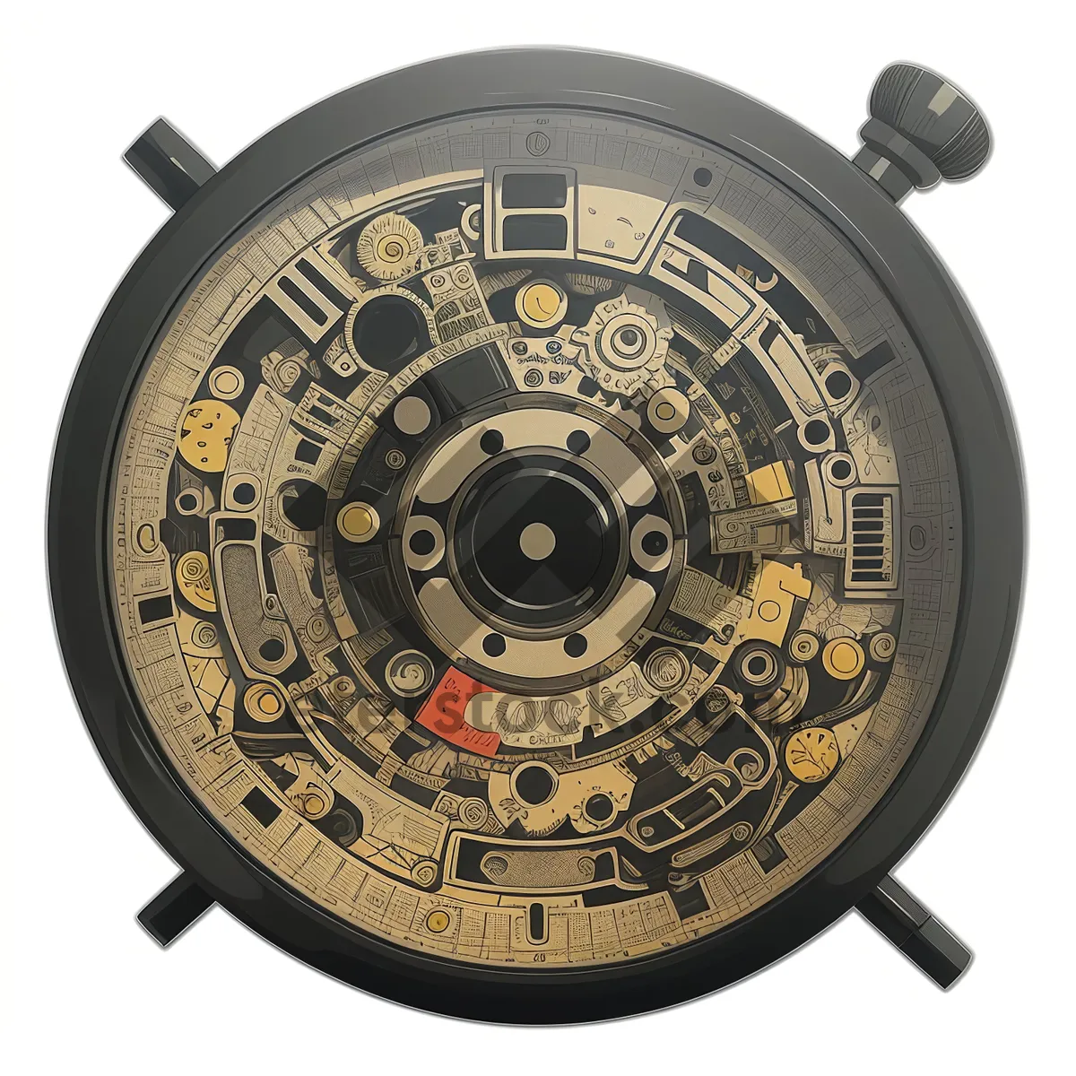 Picture of Navigational Timepiece: Magnetic Compass Clock