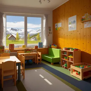 Modern Interior with Contemporary Furniture and Wood Flooring