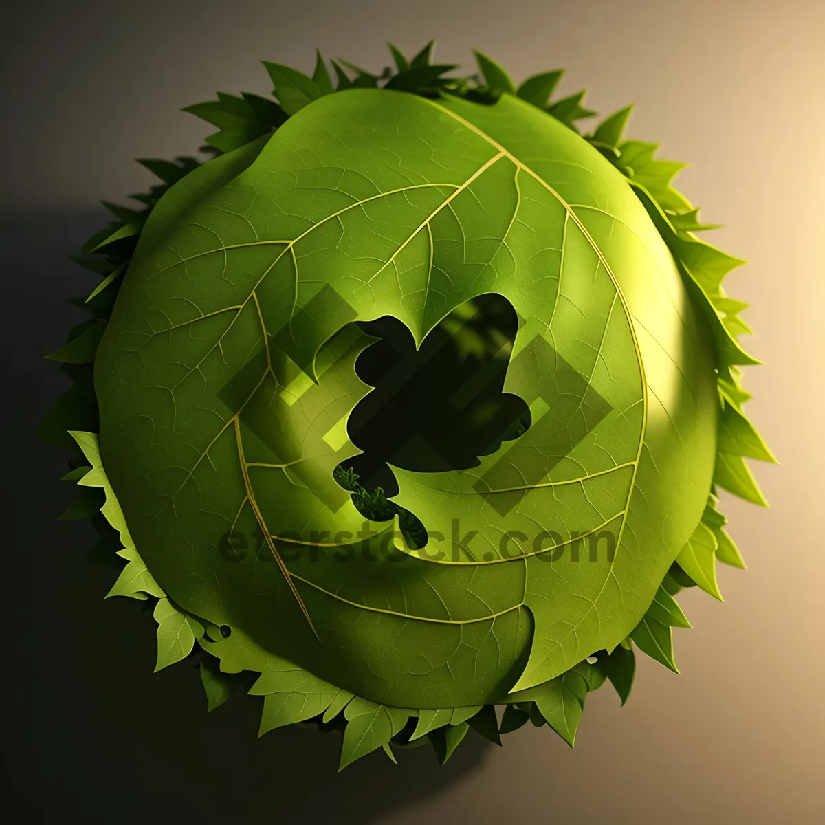 Picture of Earth's vibrant leafy artistry embodied in nature's graphic globe.