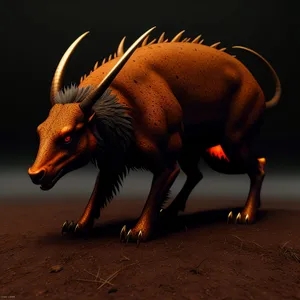 Wilderness Triceratops: Majestic Bull in Dinosaur Park