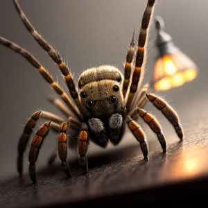 Terrifying Black and Gold Arachnid Predator