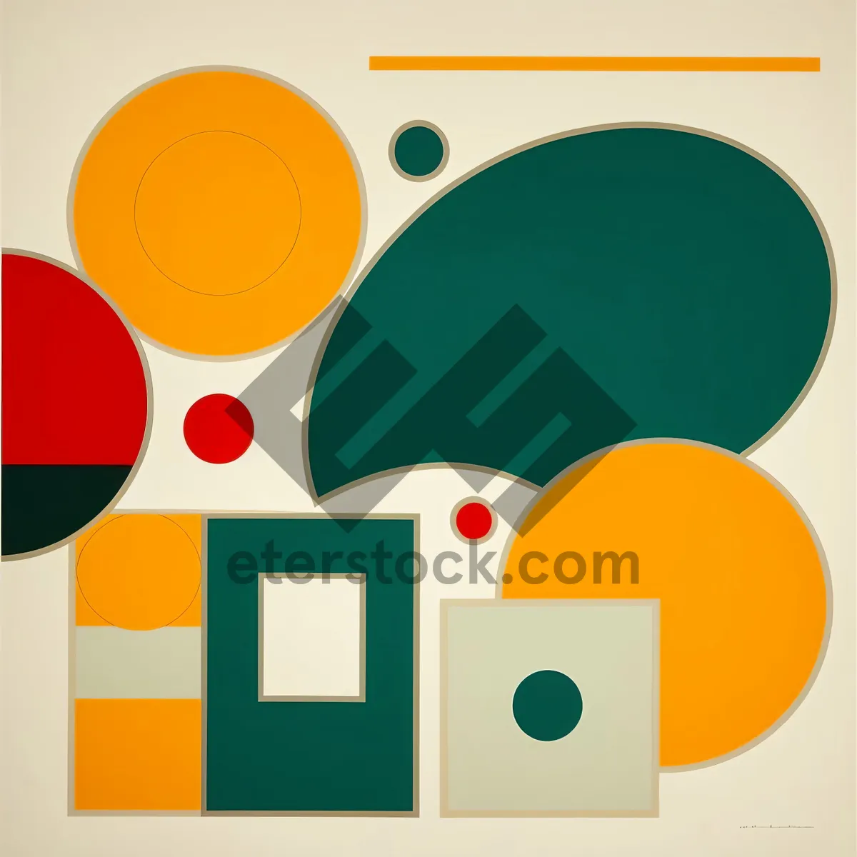 Picture of Modern glossy orange 3D button icon set.