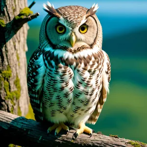 Colorful Bird with Sharp Beak and Feathers