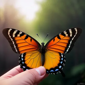 Colorful Monarch Butterfly on Delicate Flower