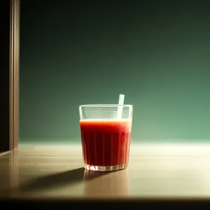 Frosty Citrus Cocktail in Transparent Glass