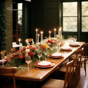 Luxurious dining room with elegant furniture and decor