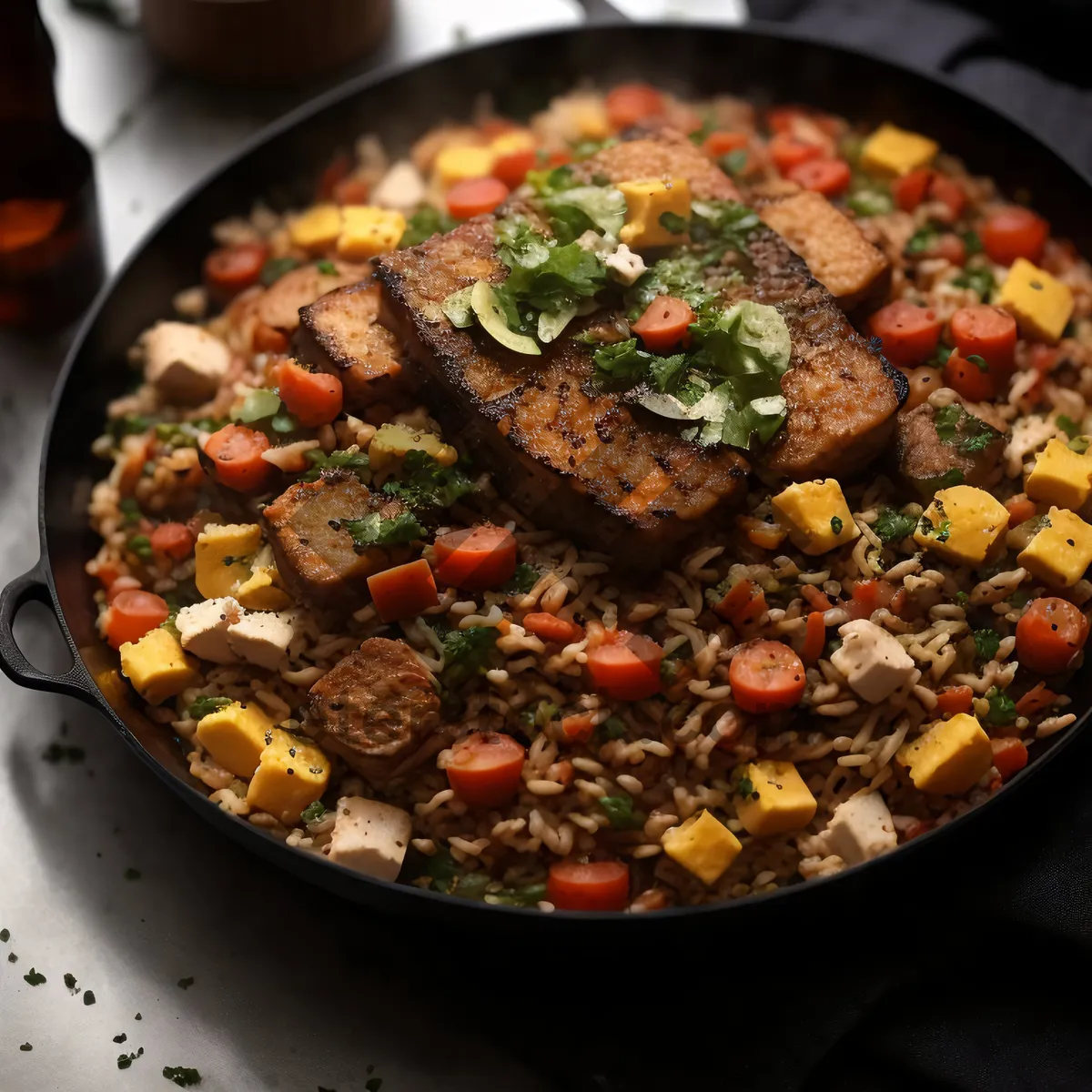 Picture of Delicious Vegetable Beef Stew with Black Beans