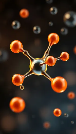 DNA polymer chemical compound in yellow color